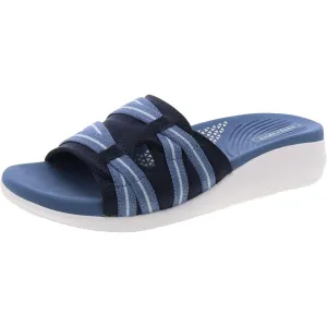 Wisher 2 Womens Cushioned Footbed Peep-Toe Slide Sandals