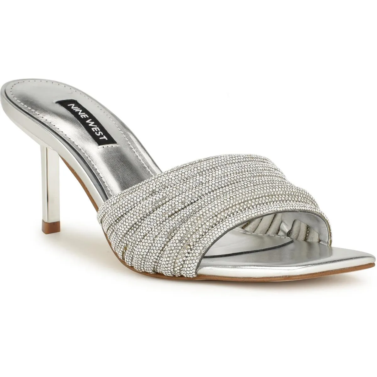 WN Harbor 5 Womens Rhinestone Slip On Heels