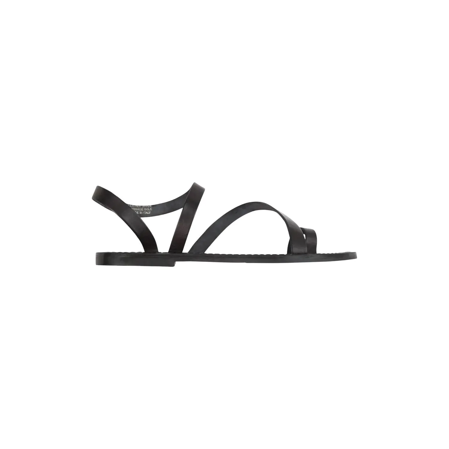 Women Diagonal Strap Sandal In Black