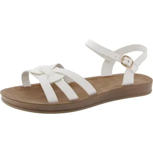 Womens Adjustable Faux Leather Ankle Strap