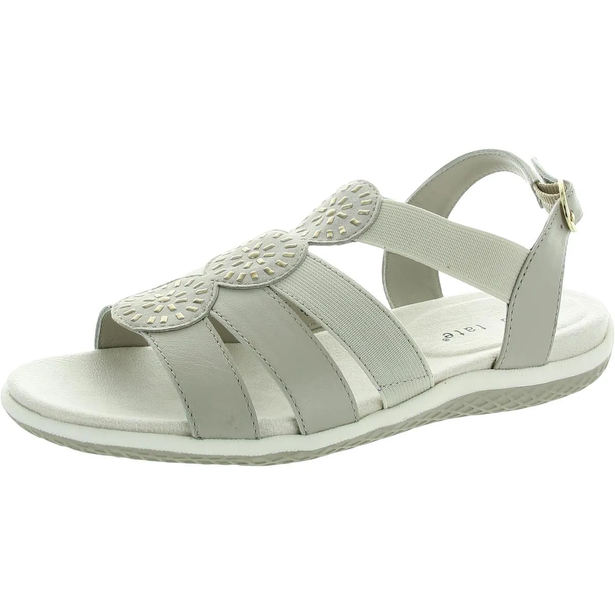 Womens Adjustable Leather Wedge Sandals