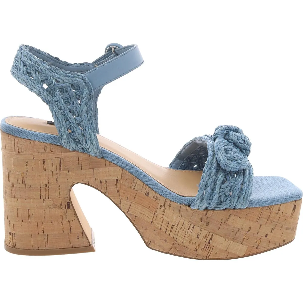 Womens Adjustbable Square Toe Block Heel