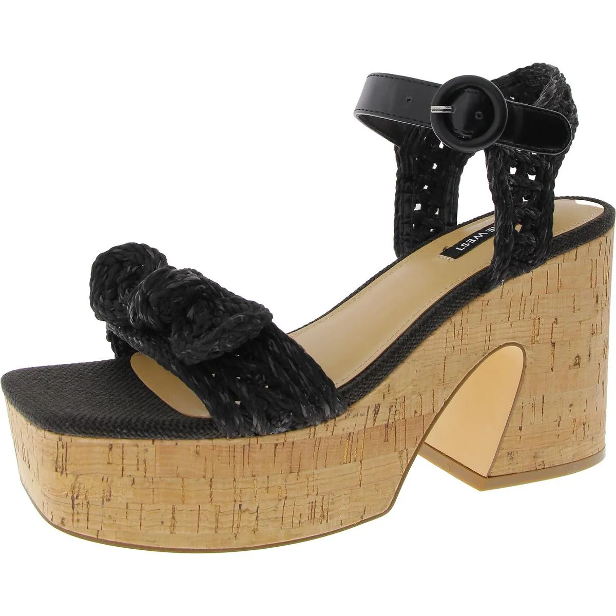 Womens Adjustbable Square Toe Block Heel