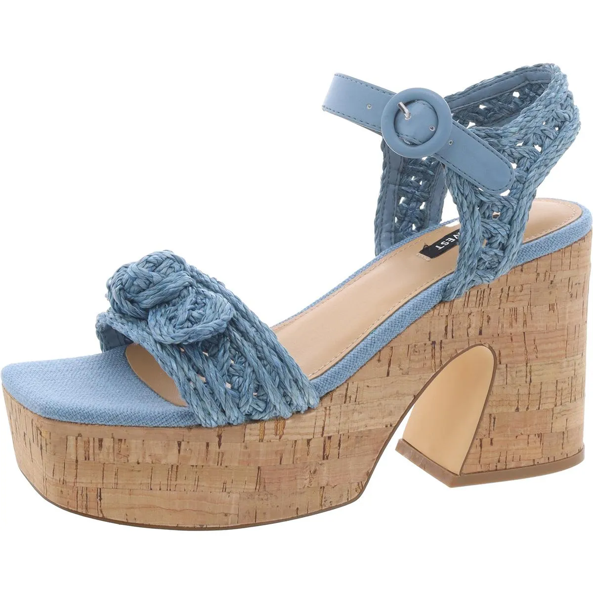 Womens Adjustbable Square Toe Block Heel