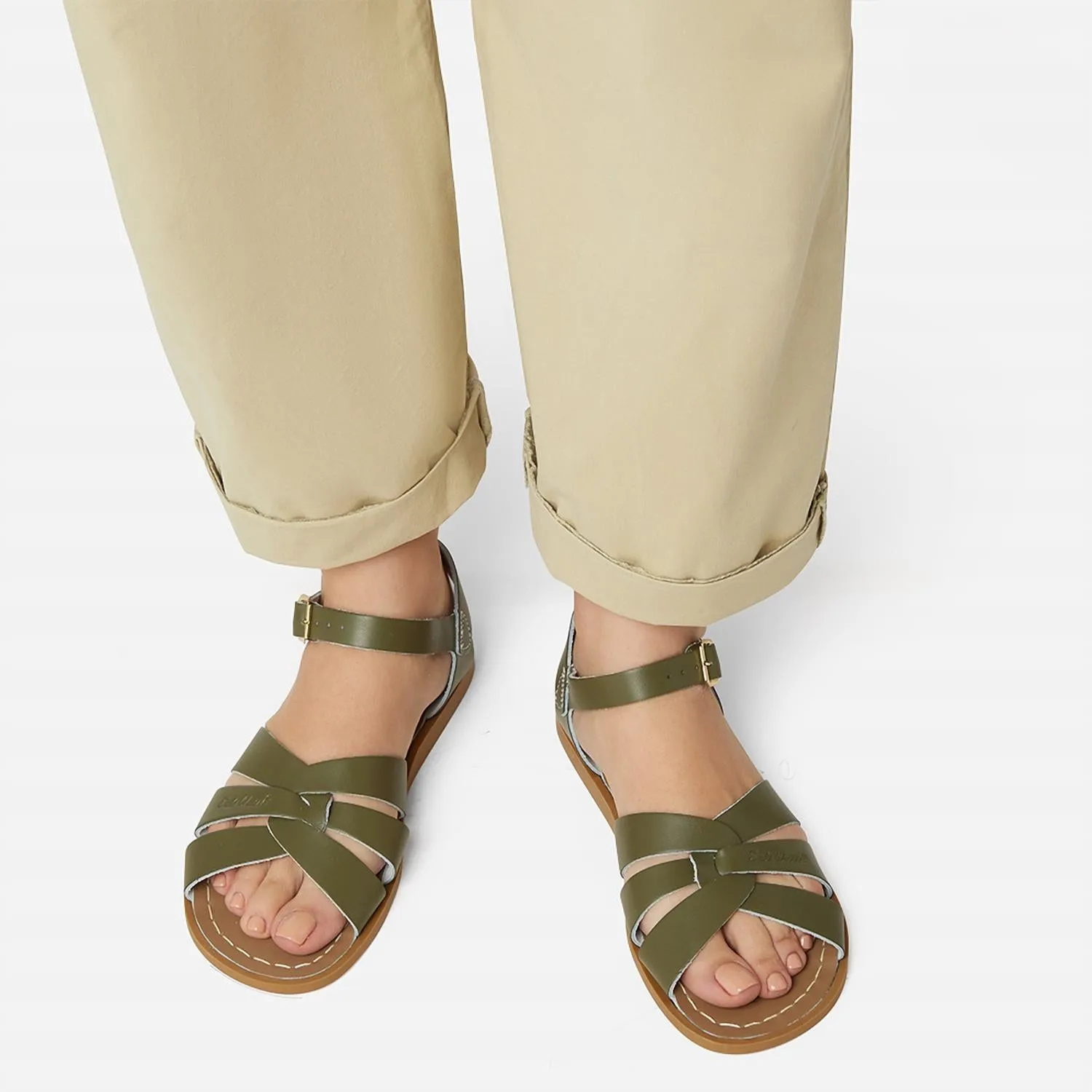 Women's Adult To Infant Original Flat Sandals In Olive
