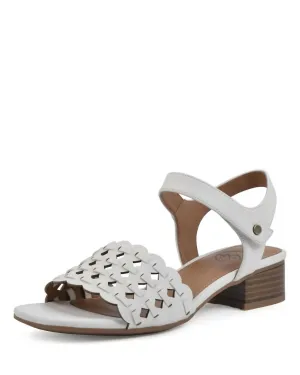Women's Alumina Block Heel Flat Sandals In White
