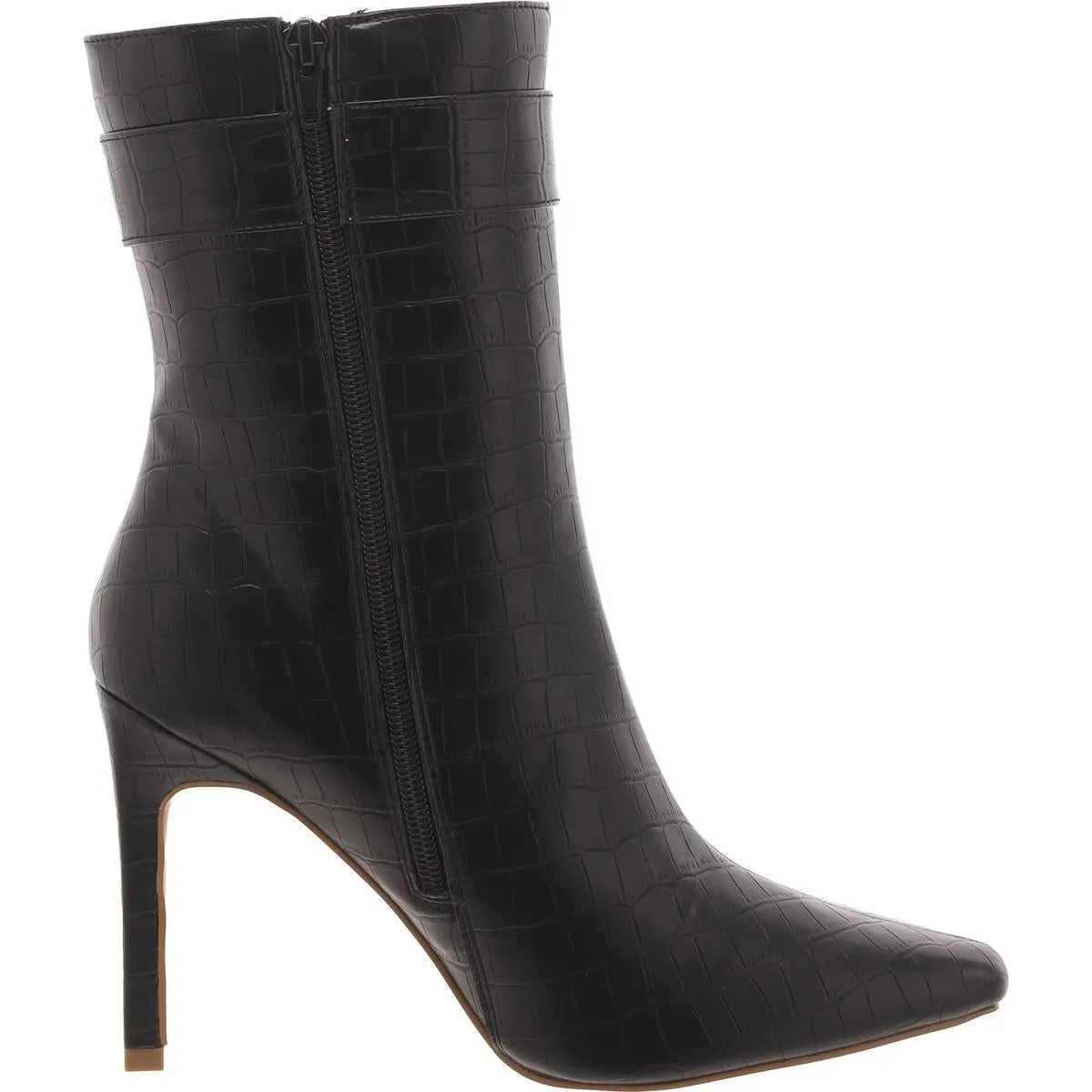 Womens Animal Print Faux Leather Ankle Boots