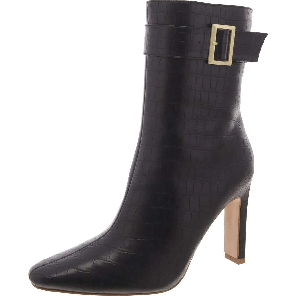 Womens Animal Print Faux Leather Ankle Boots