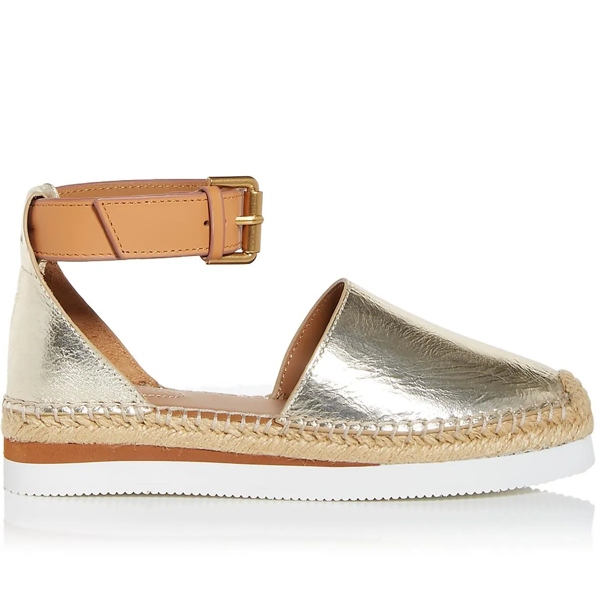 Womens Ankle Strap Flat Espadrilles