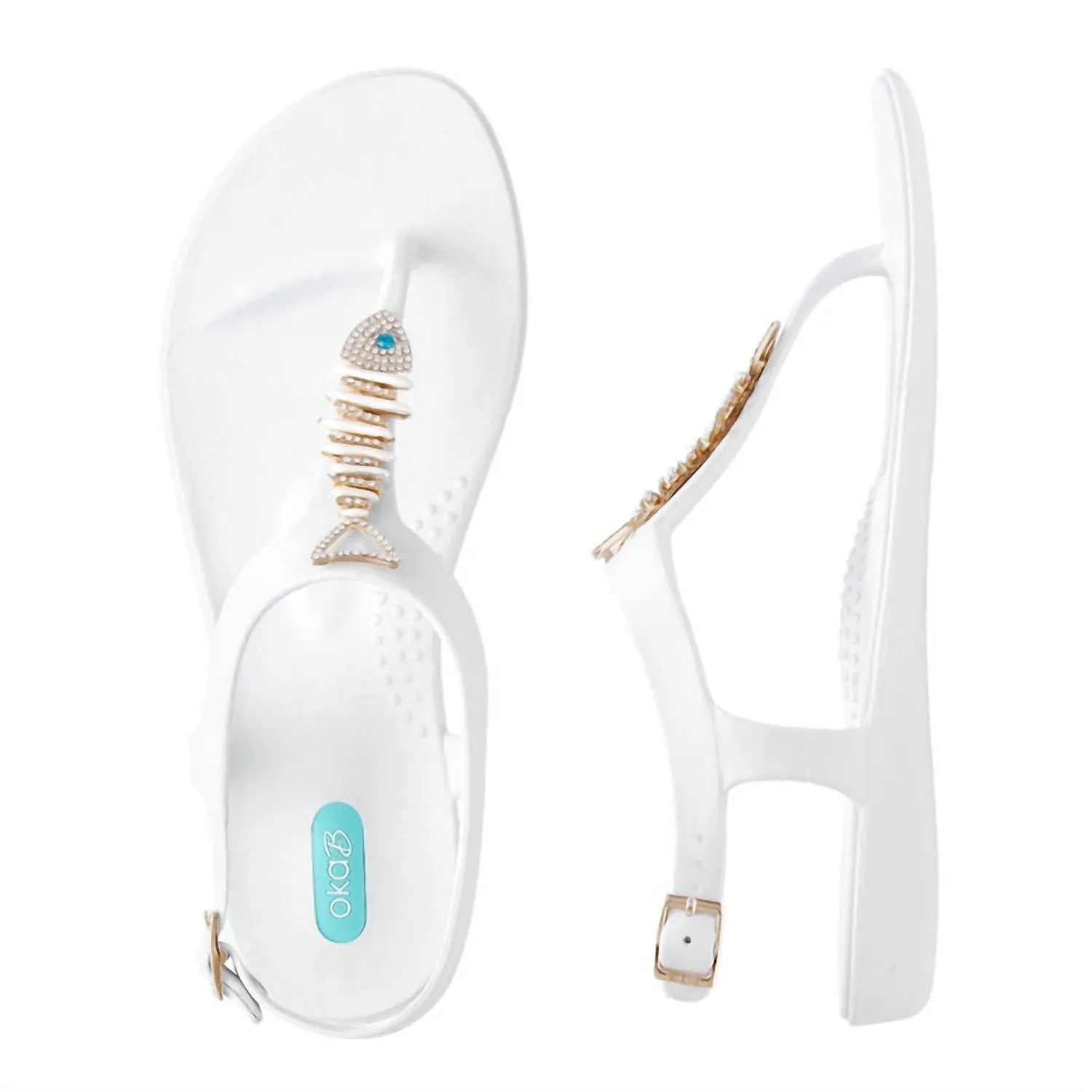 Women's Ariel T-Strap Sandals In Salt