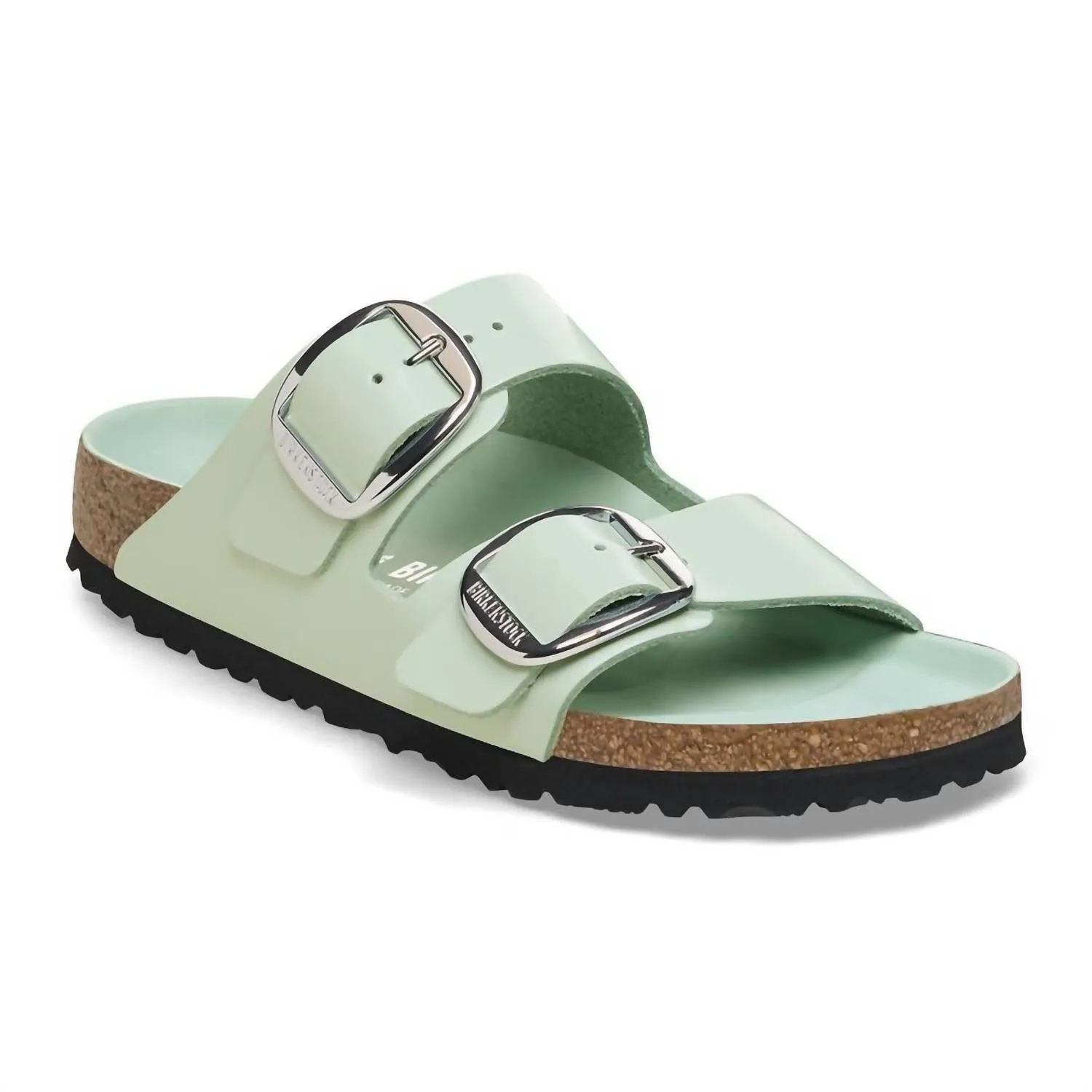 Women's Arizona Big Buckle High Shine Sandals In High Shine Surf Green