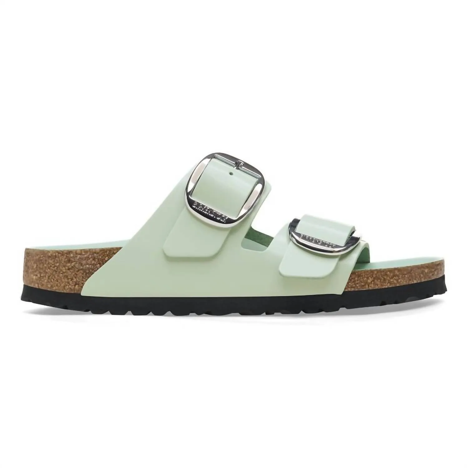 Women's Arizona Big Buckle High Shine Sandals In High Shine Surf Green