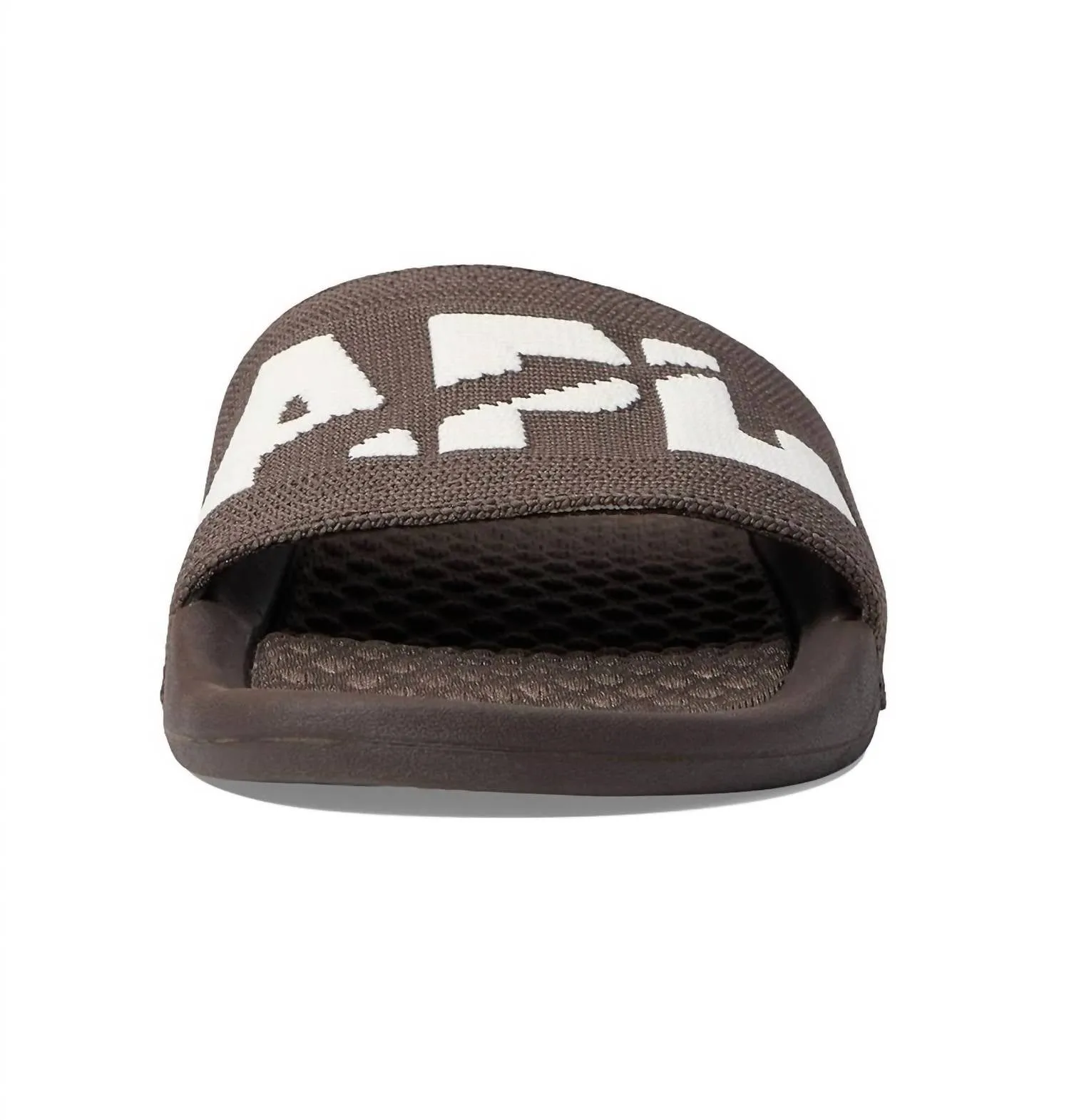 Women's Big Logo Techloom Slide In Chocolate/pristine