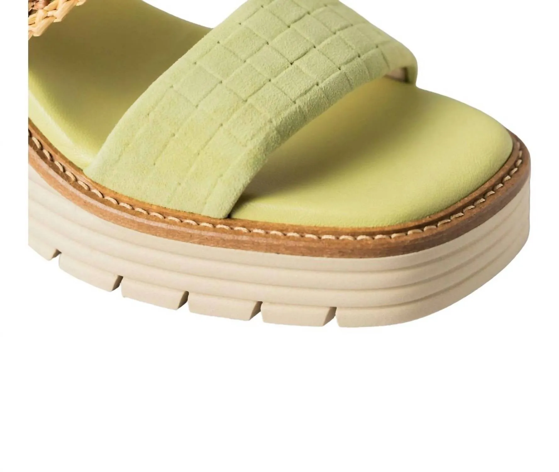 Women's Blanca Sandals In Lime Green Velour