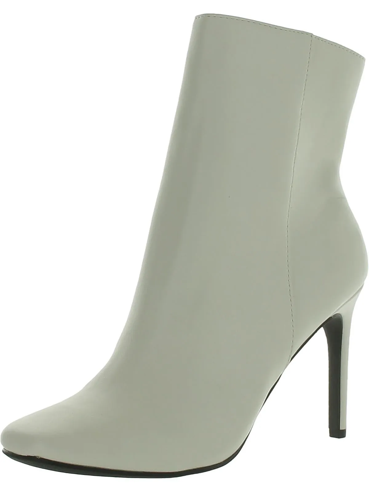 Womens Block Heel Buckle Mid-Calf Boots