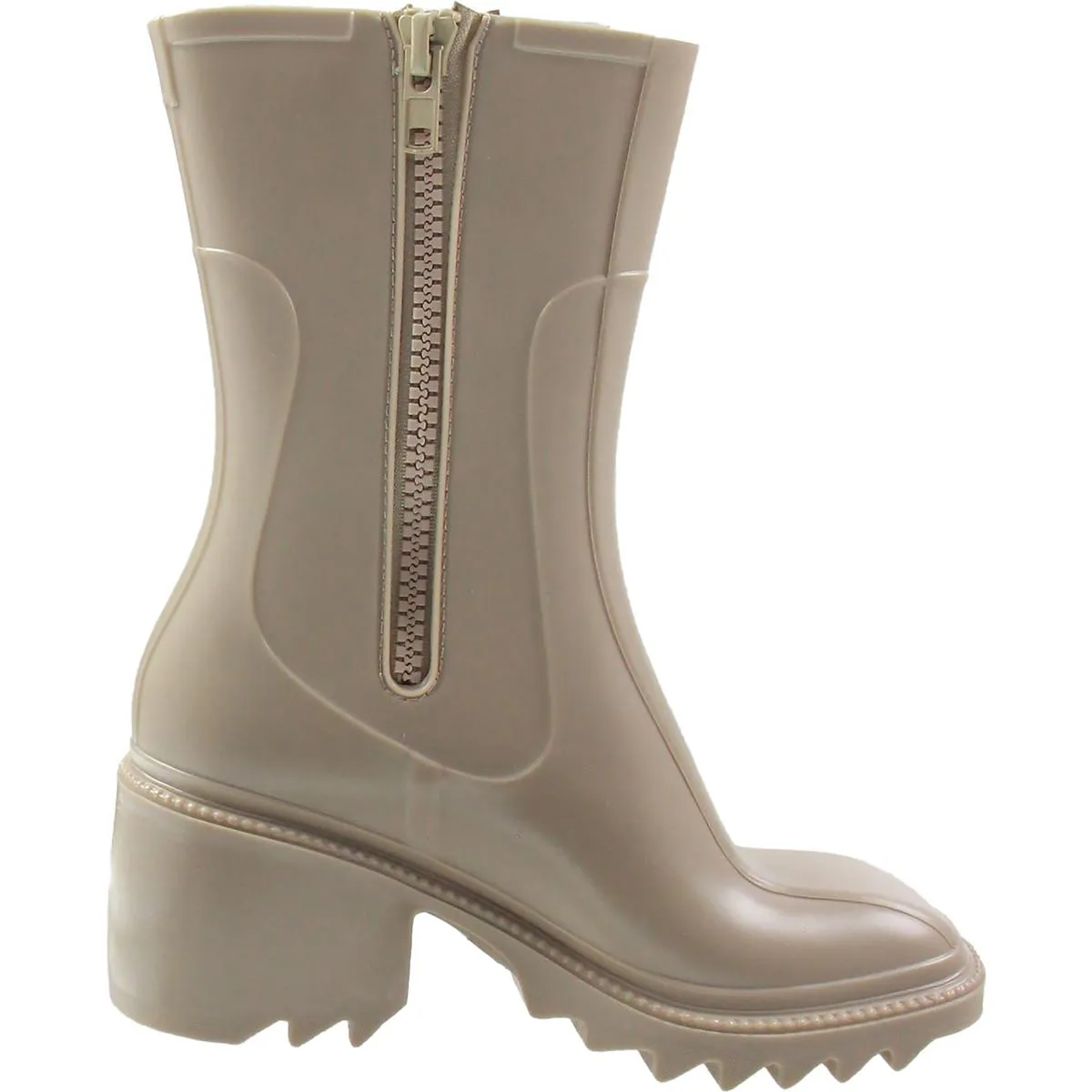 Womens Block Heel Man Made Rain Boots