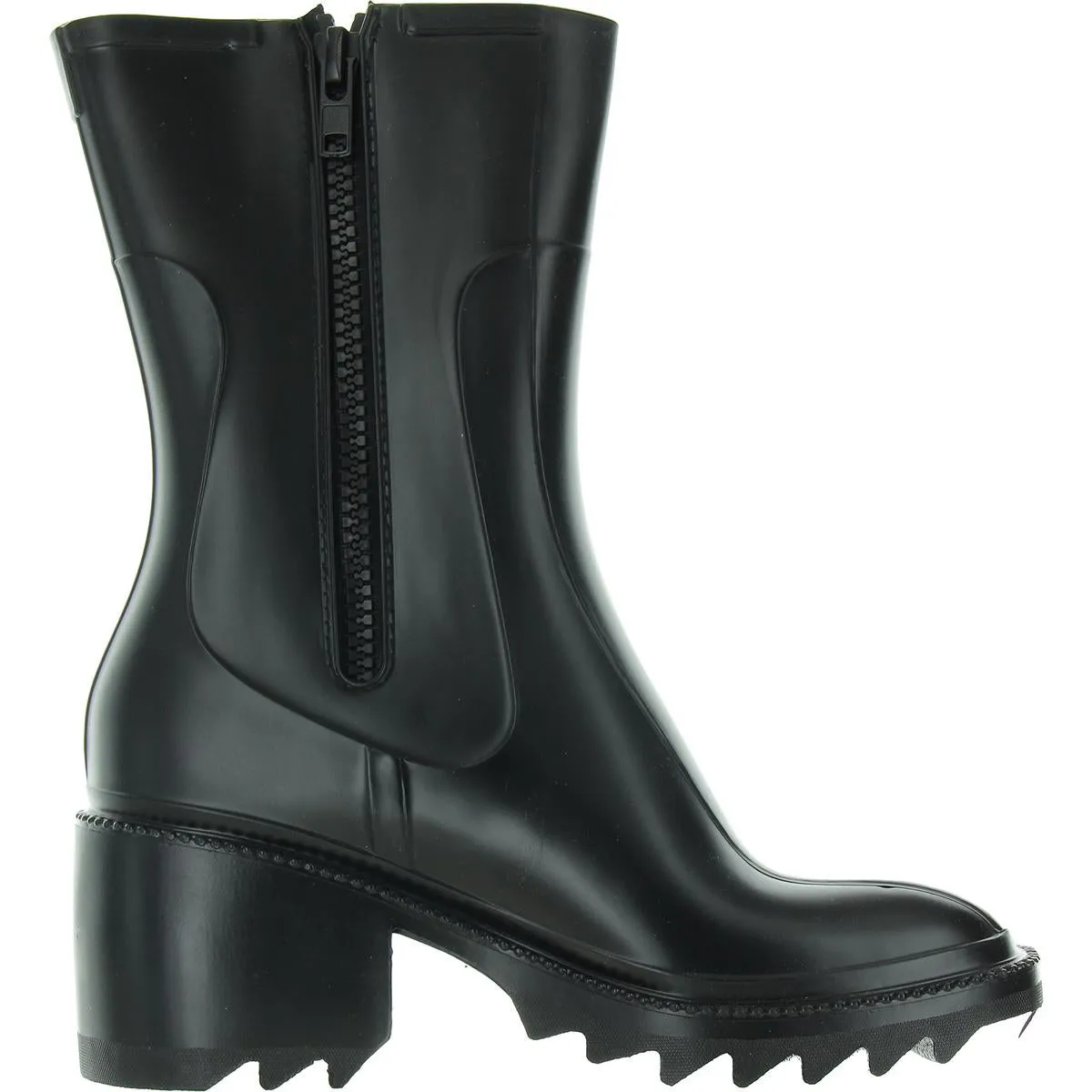 Womens Block Heel Man Made Rain Boots
