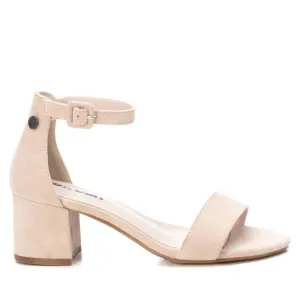 Women's Block Heel Suede Sandals In Beige