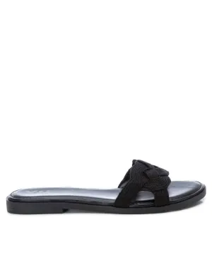 Women's Braided Flat Sandals In Black