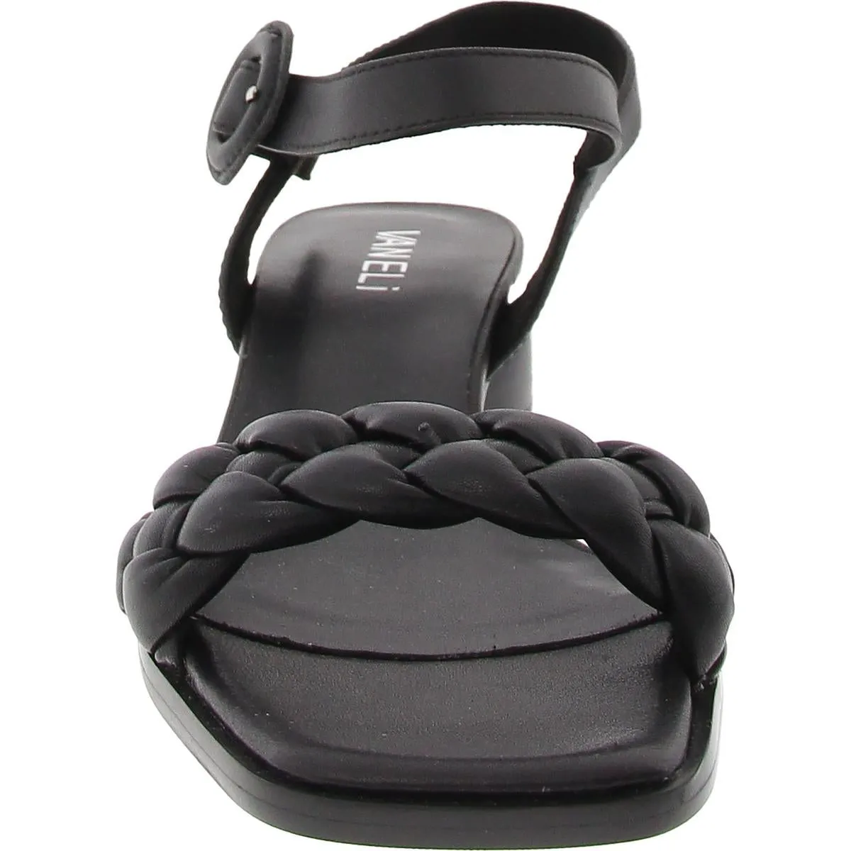 Womens Braided Leather Slingback Sandals