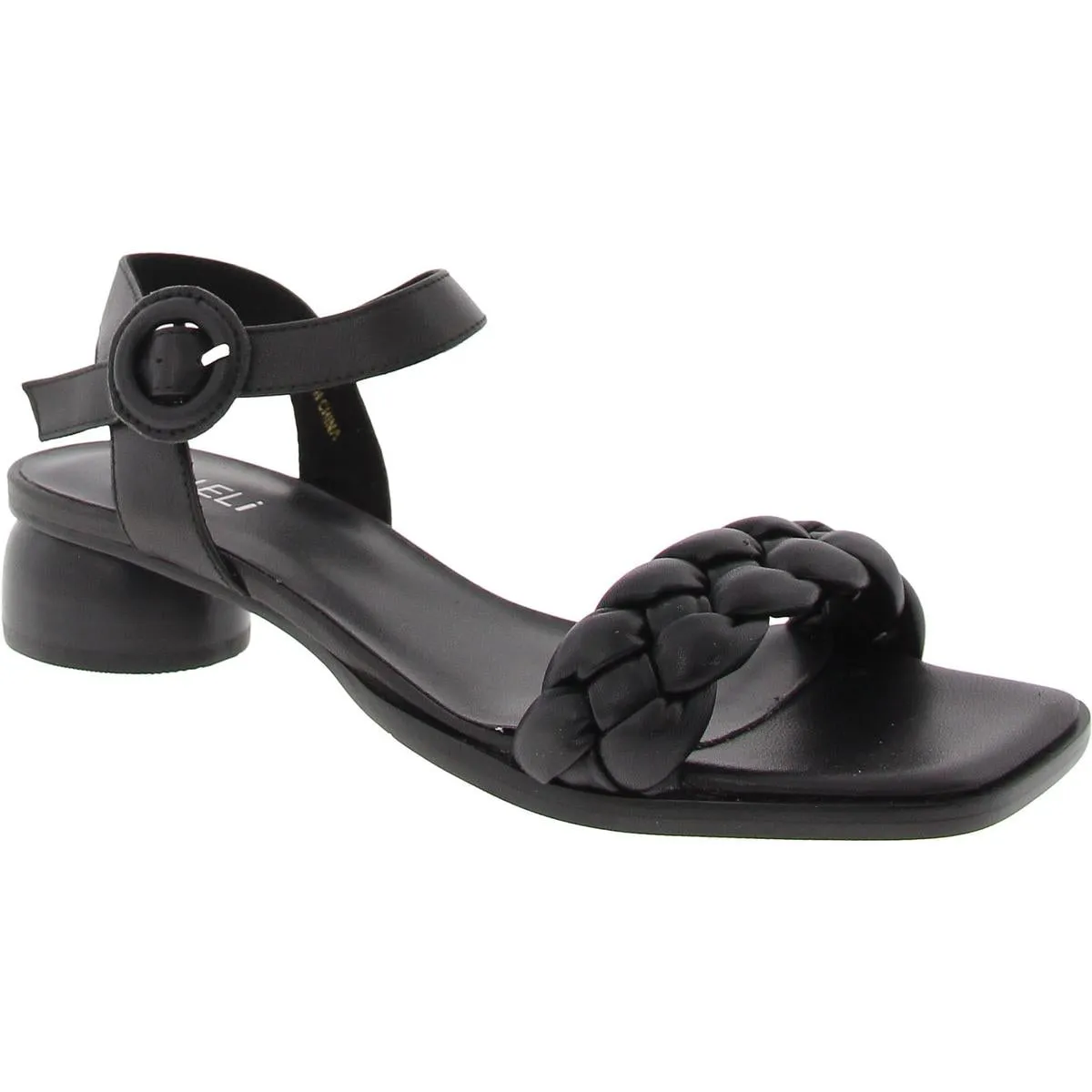 Womens Braided Leather Slingback Sandals