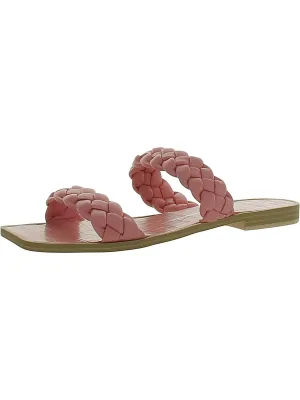 Womens Braided Slip-On Slide Sandals