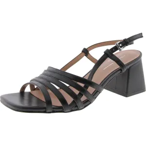 Womens Buckle Faux Leather Strappy Sandals