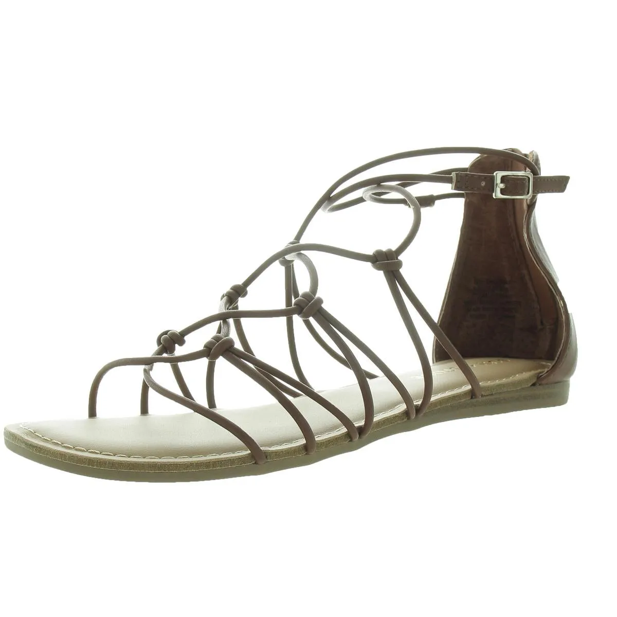 Womens Buckle Manmade Gladiator Sandals