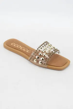 Women's Chrissy Square Toe Sandal In Clear