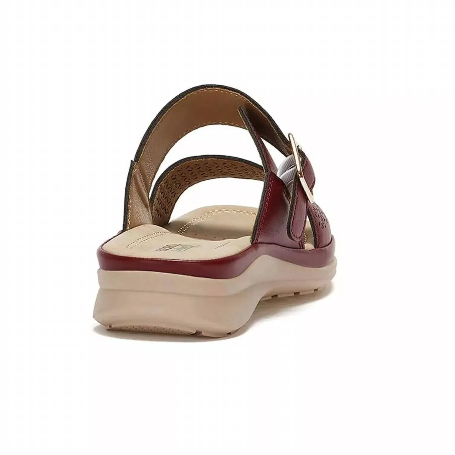 Women's Comfort Padded Footbed Sandals In Burgundy