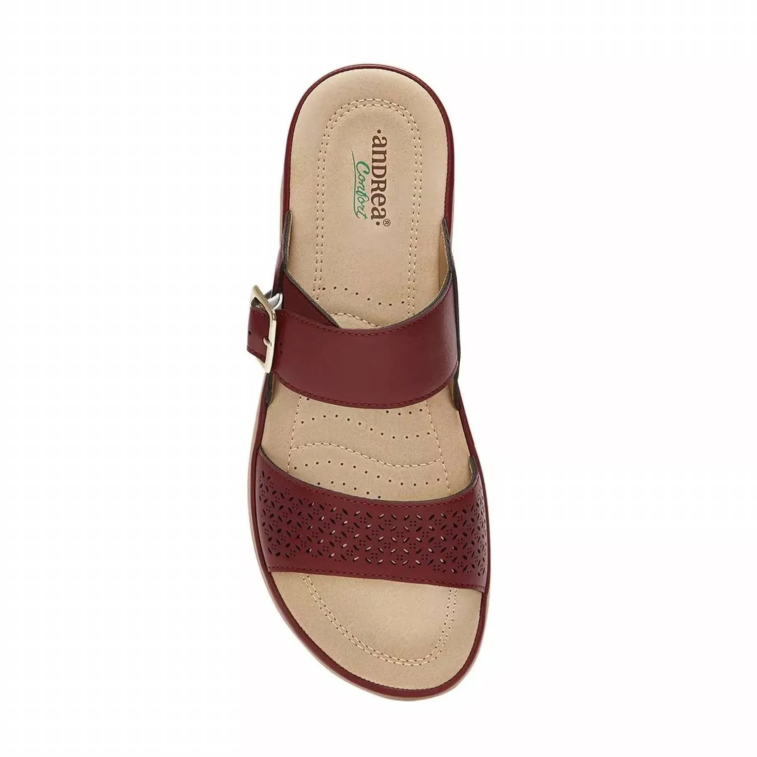 Women's Comfort Padded Footbed Sandals In Burgundy