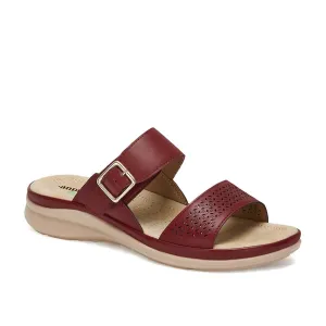 Women's Comfort Padded Footbed Sandals In Burgundy