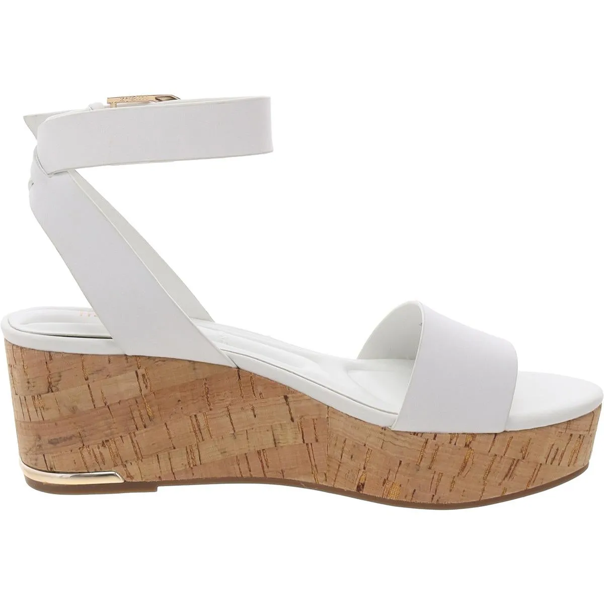 Womens Cork Leather Wedge Sandals