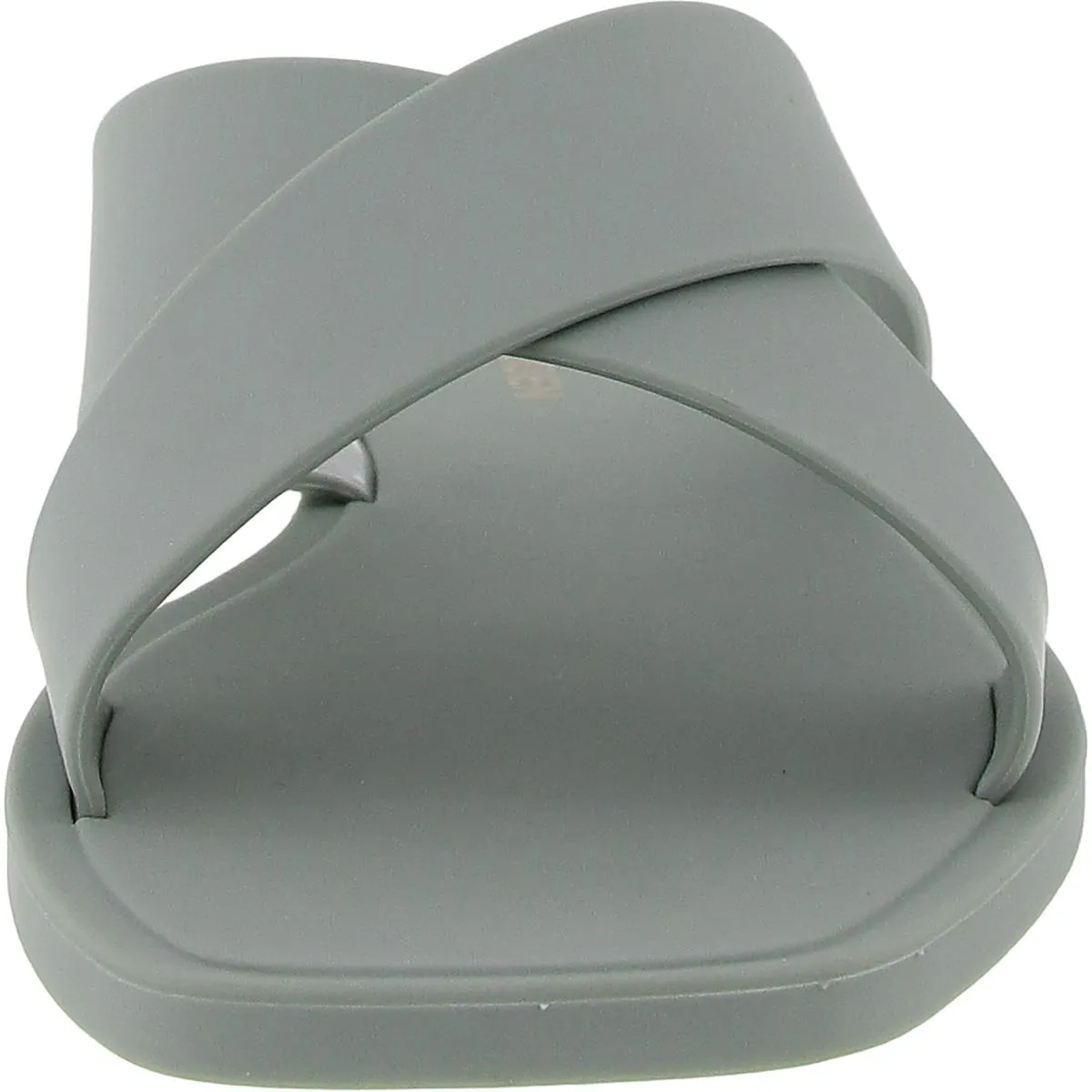 Womens Criss-Cross Manmade Slide Sandals