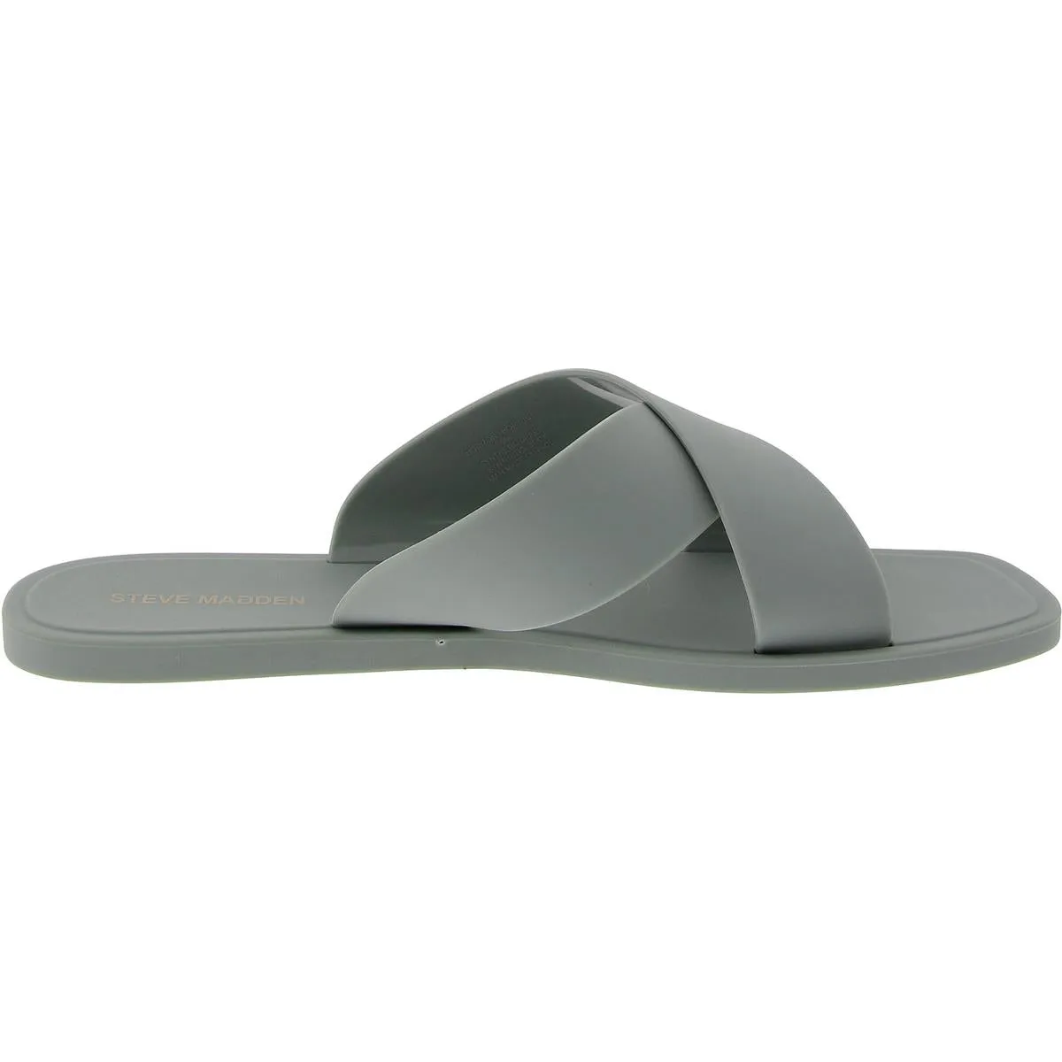 Womens Criss-Cross Manmade Slide Sandals