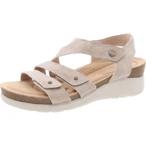Womens Cushioned Footbed Faux Leather Strappy Sandals