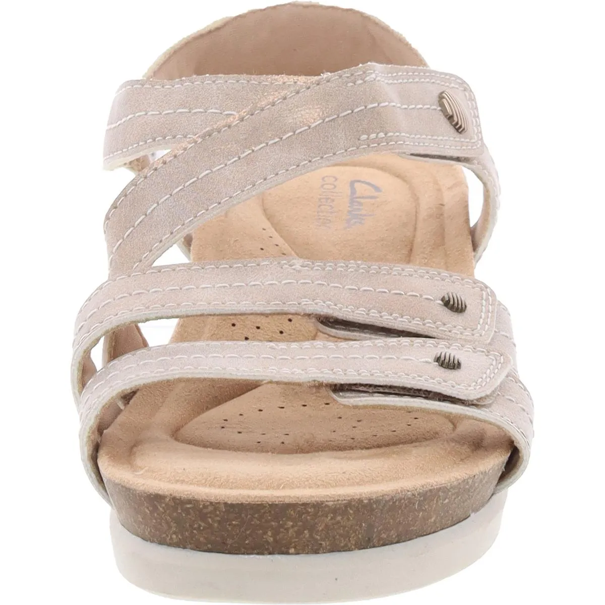 Womens Cushioned Footbed Faux Leather Strappy Sandals