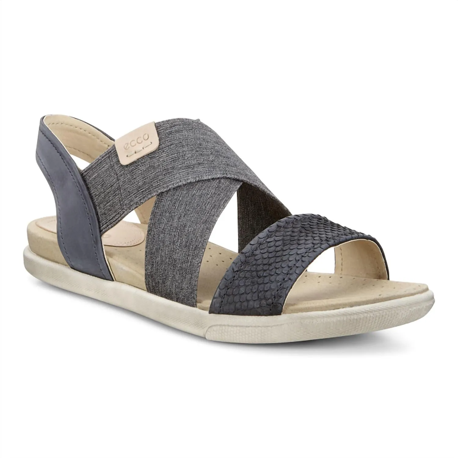 Women's Damara Elastic X Sandal In Black,black,powder