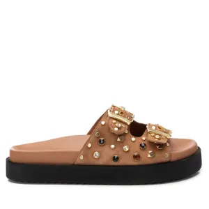 Women's Double Buckle Sandals In Camel
