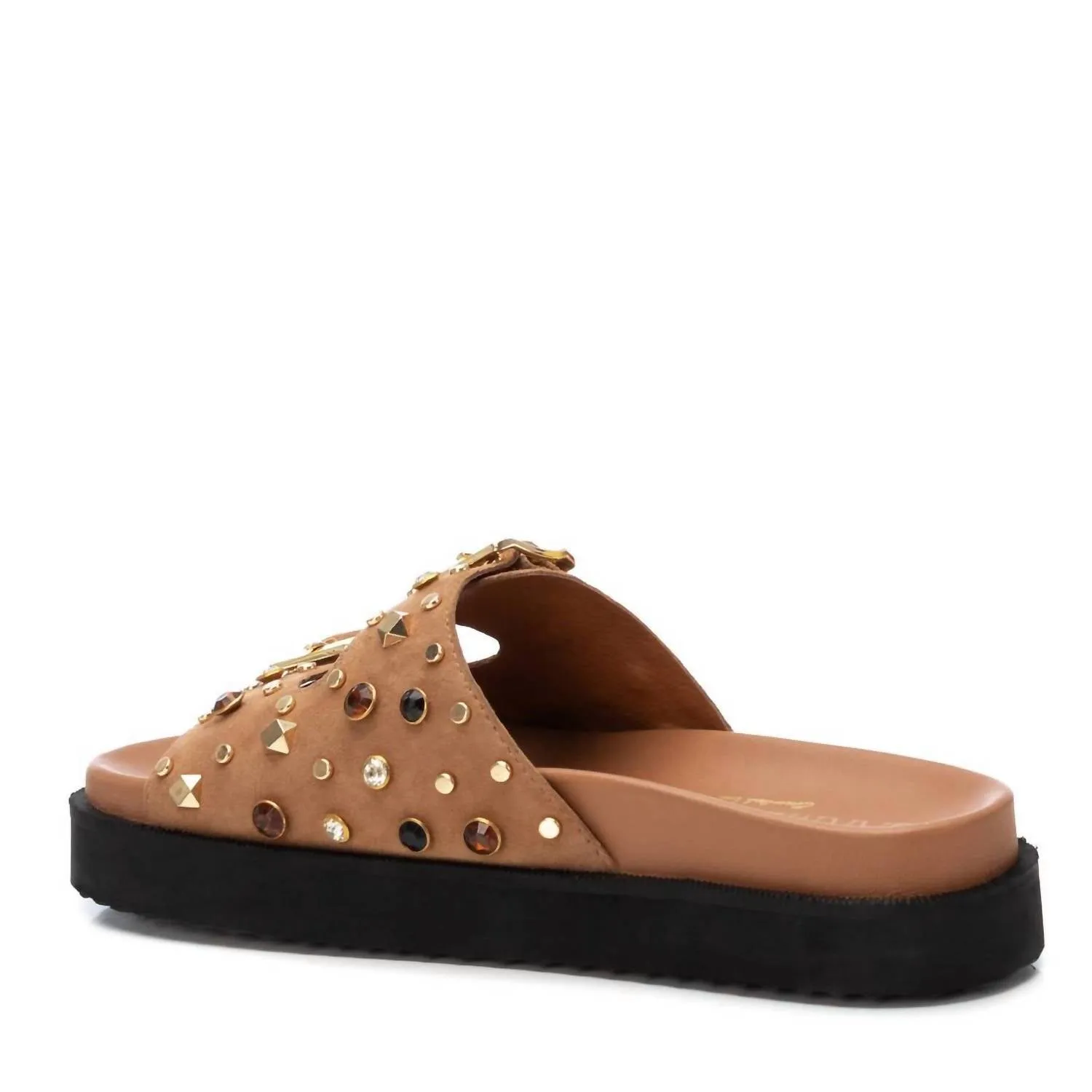Women's Double Buckle Sandals In Camel