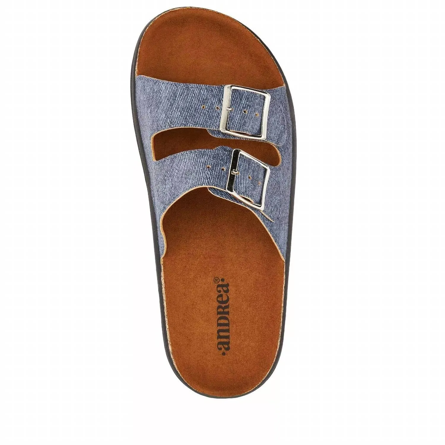 Women's Double Buckle Strap Sandals In Denim