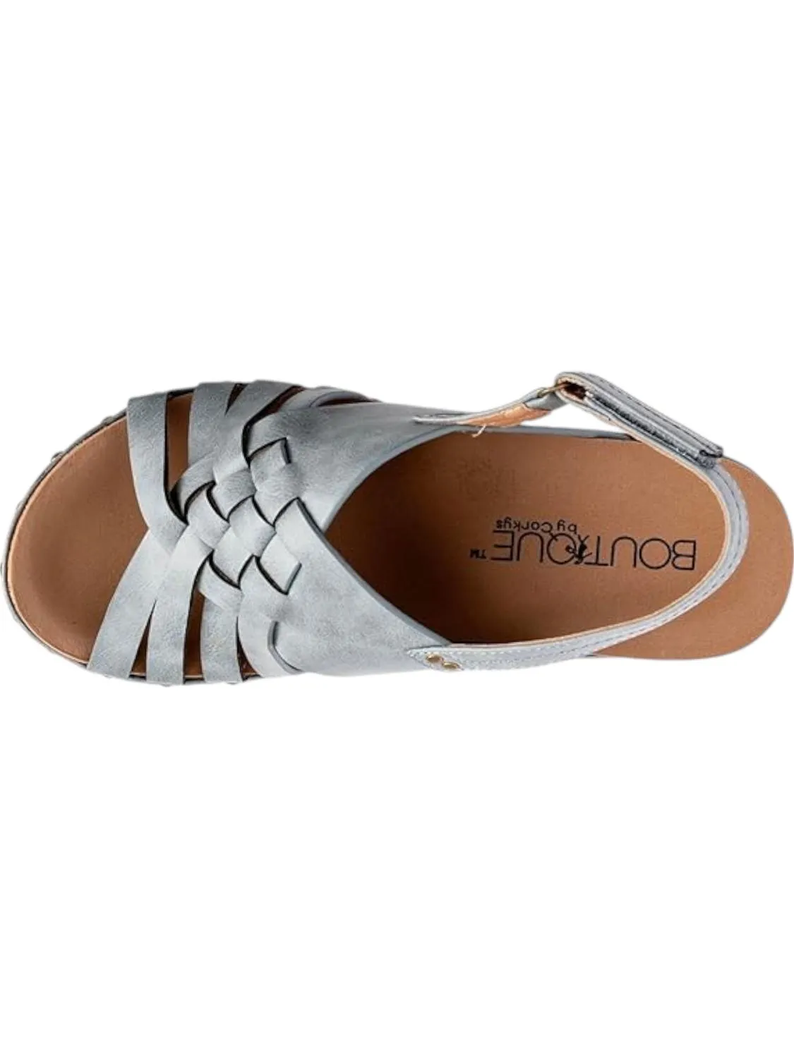Women's Dream Weaver Wedge Sandal In Blue/clear