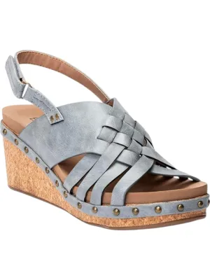 Women's Dream Weaver Wedge Sandal In Blue/clear
