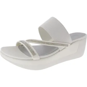 Womens Embellished Manmade Platform Sandals