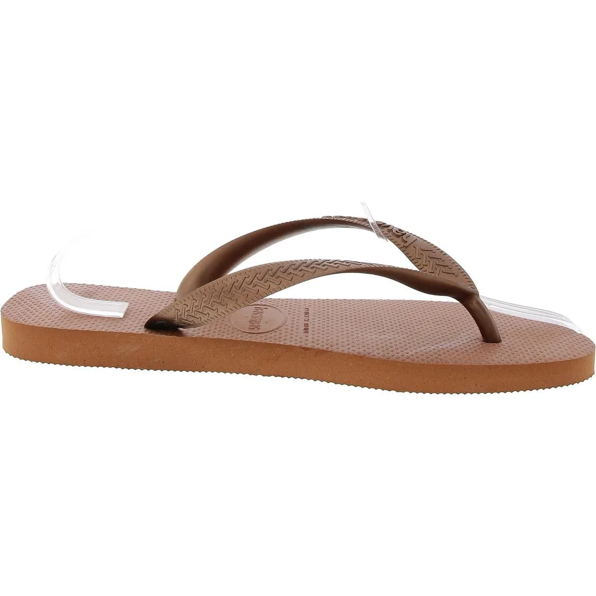 Womens Embossed Manmade Thong Sandals