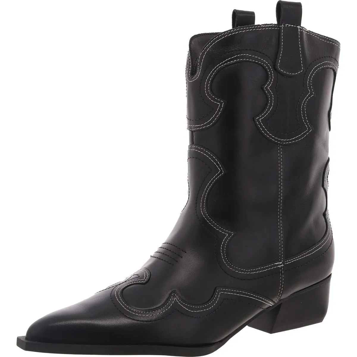 Womens Embroidered Leather Cowboy, Western Boots