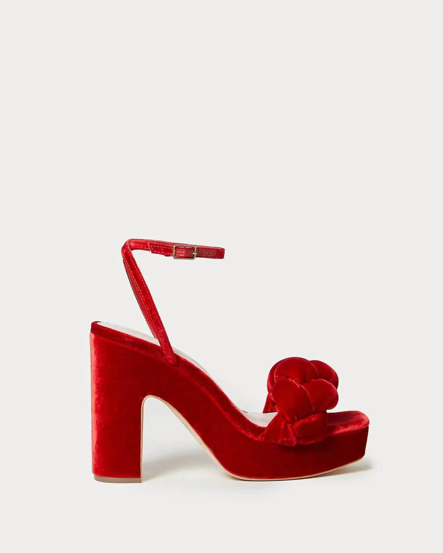 Women's Fae Platform Heeled Sandal In Scarlet