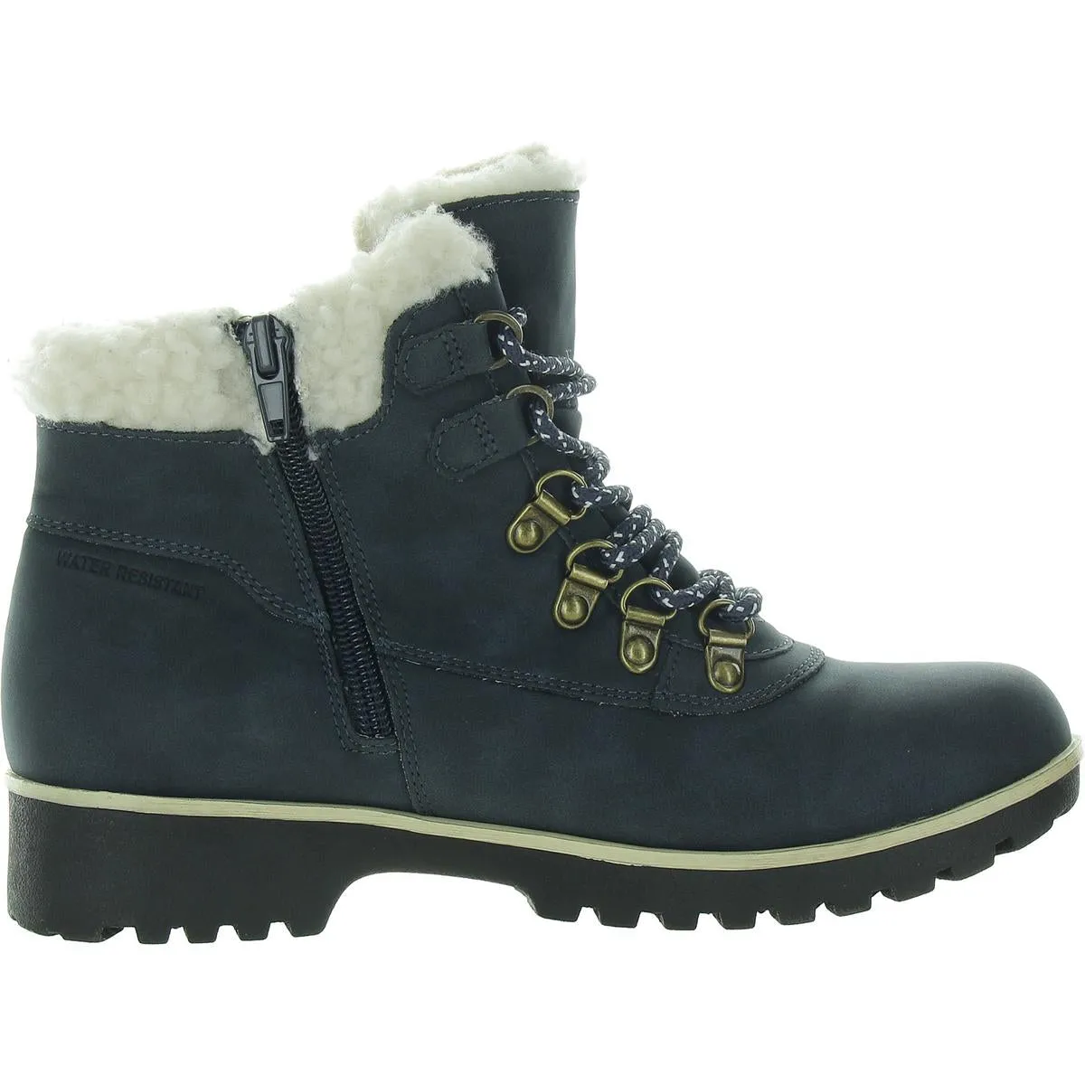 Womens Faux Fur Lined Leather Winter & Snow Boots