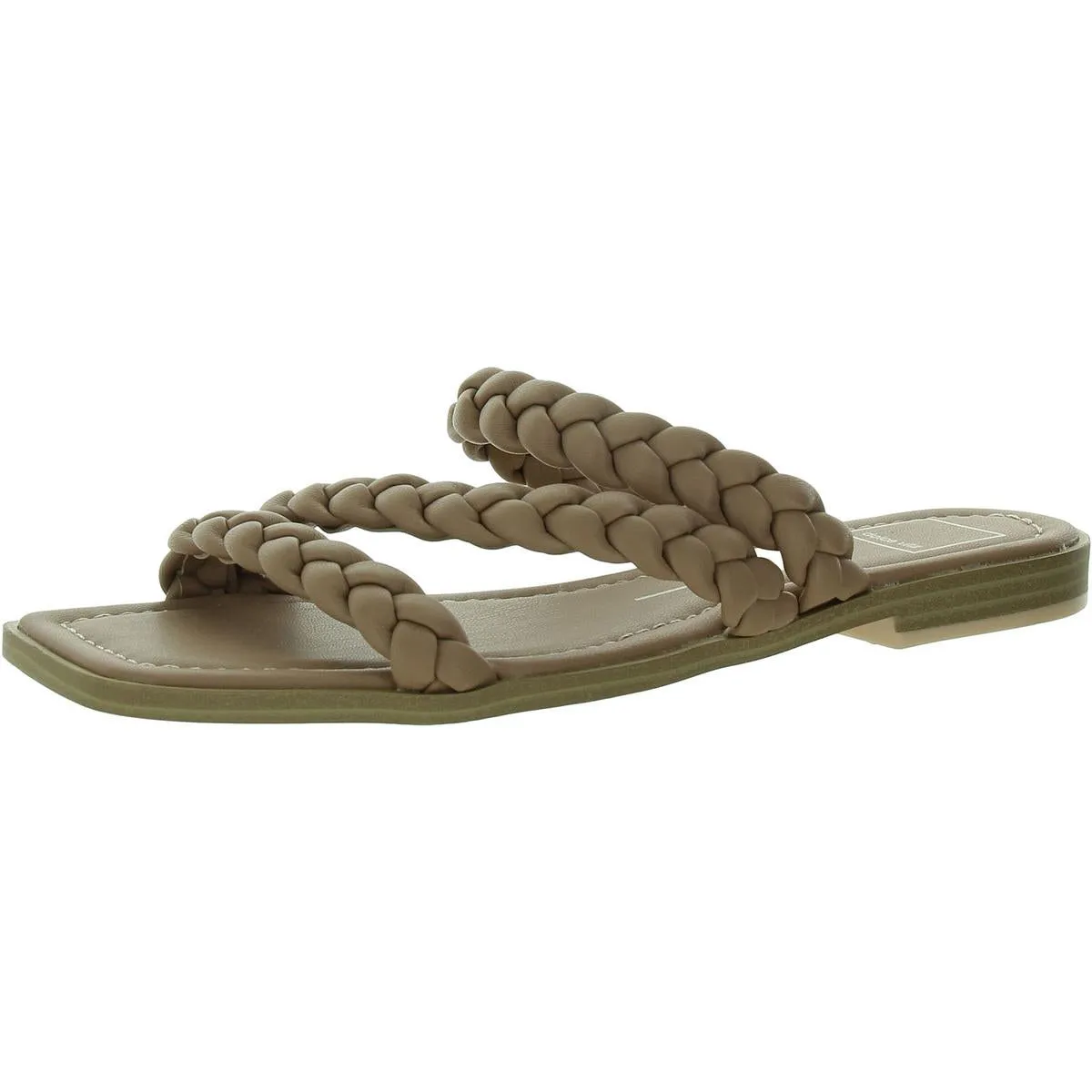 Womens Faux La Flats Flatform Sandals