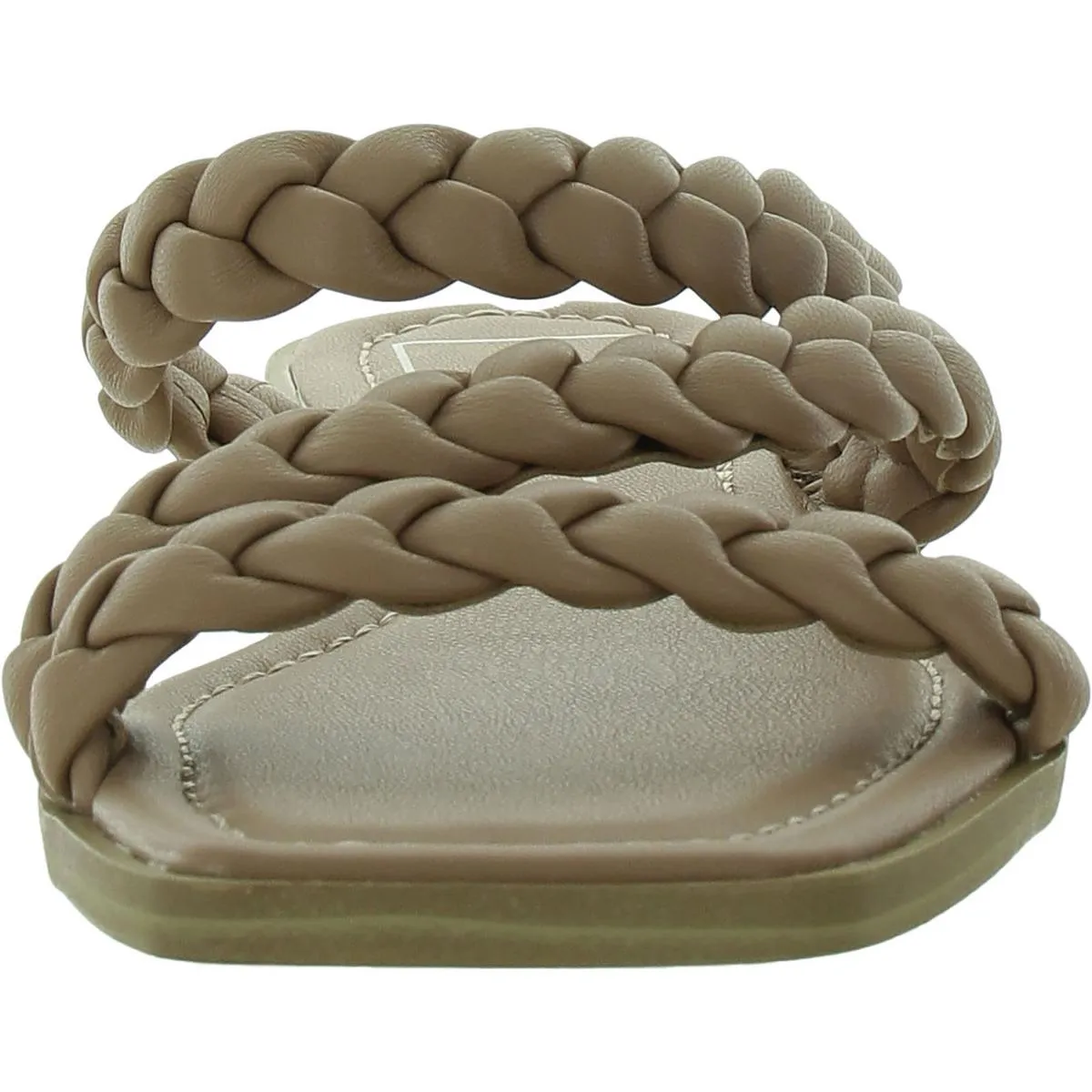 Womens Faux La Flats Flatform Sandals